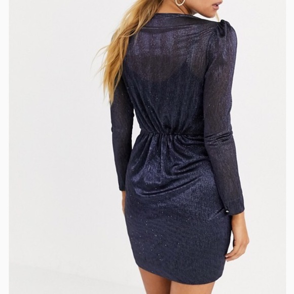 Ever New Metallic Draped Mini Dress - Picture 2 of 5